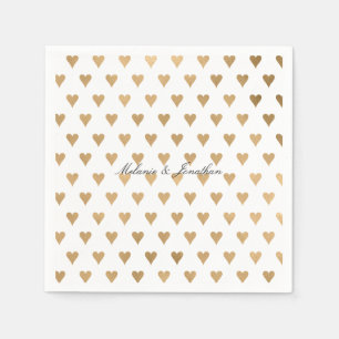 Gold Hearts Serviette