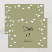 Gold Hearts Table Cards Postkarte (Vorne/Hinten)