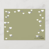 Gold Hearts Table Cards Postkarte (Rückseite)