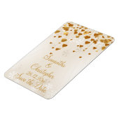 Gold Hearts und Snowflakes Hochzeit retten das Dat Magnet (Linke Seite)