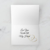 Gold Hearts Valentines Card Feiertagskarte (Innenseite)