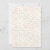Gold Hearts Wedding Einladung (Rückseite)