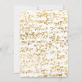 Gold Hearts Wedding Invites Einladung (Rückseite)