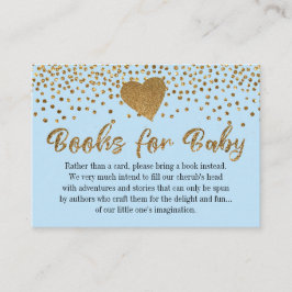 Gold Heft auf Baby Blue Book Request Insert Cards