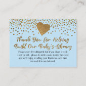 Gold Heft auf Baby Blue Book Request Insert Cards (Rückseite)