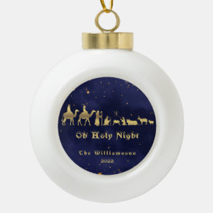 Gold Heilige Nacht Weihnachten Keramik Ornament