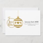 Gold, Heiraten und schöne Weihnachten Save the Dat Save The Date (Rückseite)