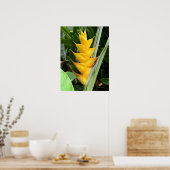 Gold Heliconia Poster (Küche)