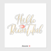 Gold Hello Schöne Lippen Aufkleber (Blatt)