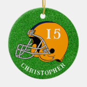 Gold Helmet Christmas Keramik Ornament (Vorne)