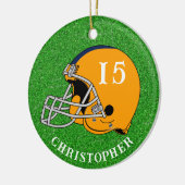 Gold Helmet Christmas Keramik Ornament (Links)