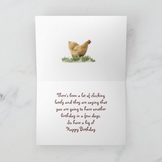 Gold Hen and Old Barn - customize any chance Karte (Innenseite)