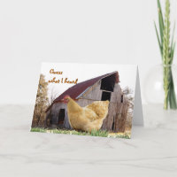 Gold Hen and Old Barn - customize any chance