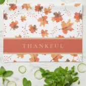 Gold Herbstmaple-Blätter nach Maß Geschirrtuch (Gefaltet)