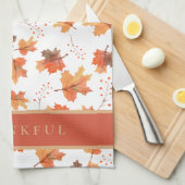 Gold Herbstmaple-Blätter nach Maß Geschirrtuch (Viertel Falte)