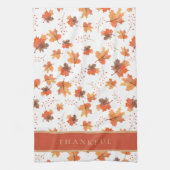 Gold Herbstmaple-Blätter nach Maß Geschirrtuch (Vertikal)