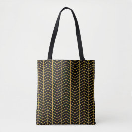 Gold Herringbone Tasche
