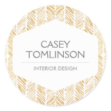 GOLD HERRINGBONE / ZICKZACK ARTWORK-Sticker