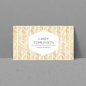 GOLD HERRINGBONE / ZICKZACK ARTWORT VISITENKARTE