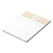 GOLD HERRINGBONE / ZICKZACK ARTWORTNotepad Notizblock (Rotiert)