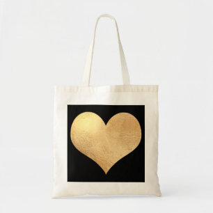 Gold Herz Folienimitat/DIY Hintergrundfarbe Tragetasche