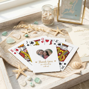 Gold Herz Foto Hochzeitsgeschenk Spielkarten