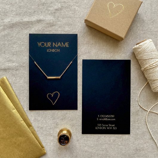 Gold-Herz-Kette oder Armband-Grafikkarte