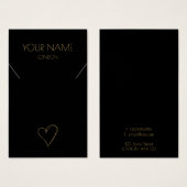 Gold-Herz-Kette oder Armband-Grafikkarte (Vorne & Hinten)