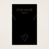 Gold-Herz-Kette oder Armband-Grafikkarte (Vorderseite)