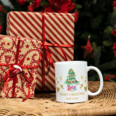 Gold Herz, Weihnachtsbaum, Geschenke Kaffeetasse