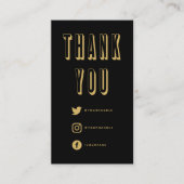 Gold herzlichen Dank für die Einschließungskarte Begleitkarte (Vorderseite)