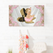 Gold High Heel Shoel Baby Dusche Banner (Insitu)