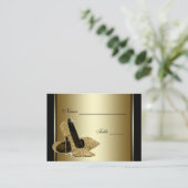 Gold High Heel Shoel Table Cards Platzkarte (Stehend Vorderseite)