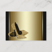 Gold High Heel Shoel Table Cards Platzkarte (Rückseite)