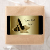 Gold High Heel Shoel Wasser Flaschen Etiketten (Insitu)