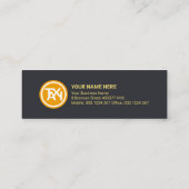 Gold Highway Taxi Route Transport Mini Visitenkarte (Rückseite)