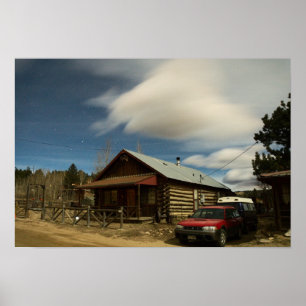 Gold Hill, Colorado Nachtschuss mit Sternen Poster