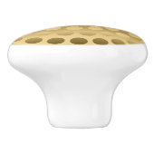 Gold Hintergrund mit Gold Dots Circle Keramikknauf (Seitenansicht)