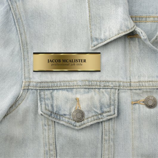 Gold Hintergrund Namensschild (Beispiel)