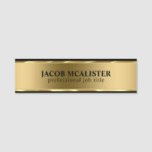 Gold Hintergrund Namensschild (Vorderseite)