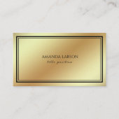 Gold Hintergrund und schwarze Rahmen Visitenkarte (Vorderseite)