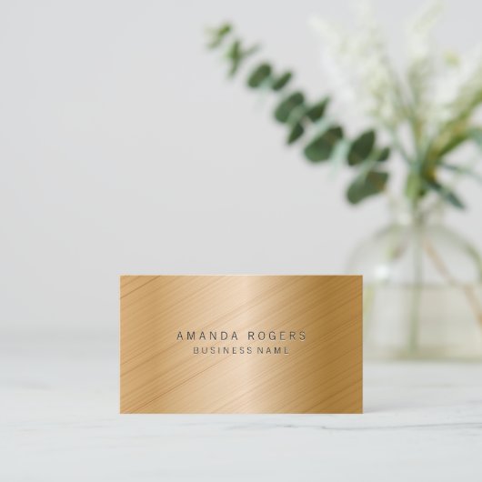 Gold Hintergrund Visitenkarte (Stehend Vorderseite)