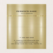Gold-Hintergrund-Visitenkarte Visitenkarten (Innenseite Aufgefaltet)