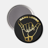 GOLD HINTERLOOSE SIGN MAGNET (Vorderseite/Rückseite)