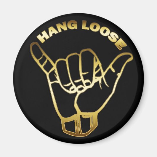 GOLD HINTERLOOSE SIGN MAGNET (Vorne)
