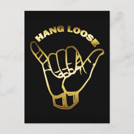 GOLD HINTERLOOSE SIGN POSTKARTE (Vorderseite)