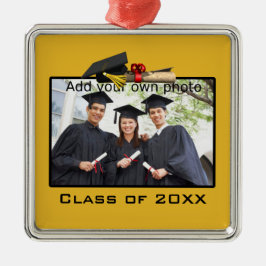 Gold Hinzufügen Ihres Fotos / Jahres-Abschluss Ornament Aus Metall