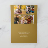 Gold "HO HO HO" Feiertagskarte (Innenseite)