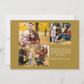 Gold "HO HO HO" Fotocollage Weihnachten (Rückseite)