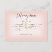 Gold Hochzeiten auf Blue Wedding Reception Begleitkarte (Vorderseite)